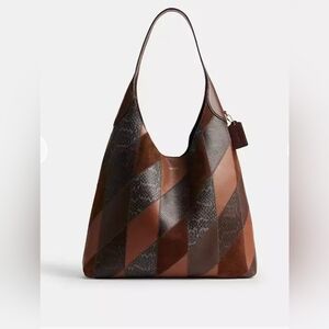 Coach Brooklyn Shoulder Bag 39 With Snakeskin Patchwork